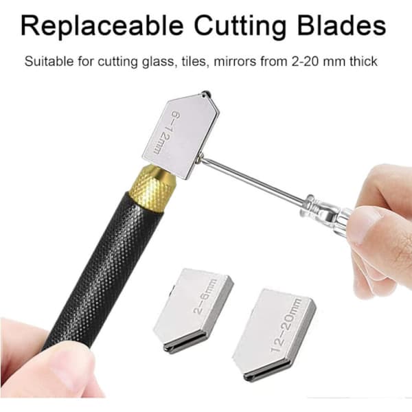 Profesjonell glasskutter, glassverktøy, pennmodell