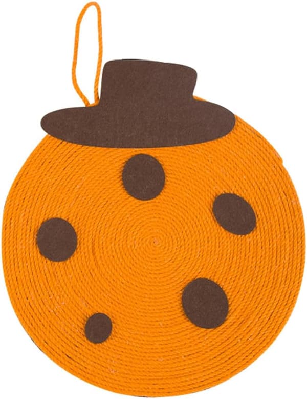 Kradsetræ til katte, kradsemåtte til katte, træningsmåtte til killinger, sisal kradsemåtte, indendørs kat, tilbehør til killinger - orange kiks