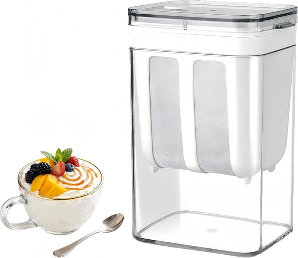 1100 ml kapasitet yoghurt sil/separator for gresk yoghurtmaskiner, brukt til myse separasjon.