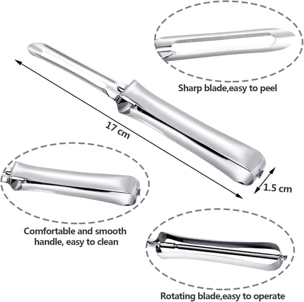 5 PCS Stainless Steel Peelers, Kitchen Vegetable Peeler, Fruit Peeler for Home Kitchen, Carrots, Potatoes, Peeling Tool