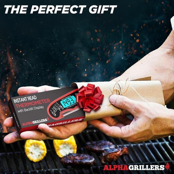 Digital Meat Thermometer – Instant Read Cooking Thermometer for Cooking & Grilling – Professional Kitchen Gift for Men, Dad & Mom