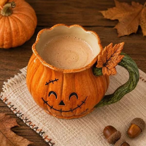 Jack-o'-Lantern Pumpamugg – Halloween Hartsdekoration