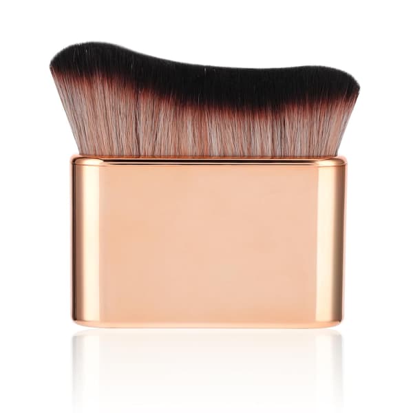 Selvbrunerbørste Blød Kropsmakeupbørste Bærbar Selvbrunerbørste Selvbruner Ansigtsbørste Kabuki Foundationbørste til Krops- og Benmakeup (Roseguld)