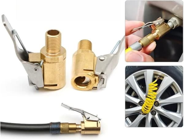 Inflationsforbindelse 8 Stk Universal Dækpumpe Dyse Bil Luftpumpe Adapter Hurtigudløser Forbindelse Clip-on Design Messing Materiale