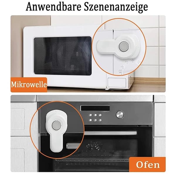 2 stk barnesikre ovnslåser, ovnssikkerhetslåser