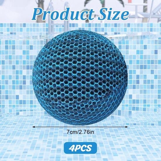 4 stycken oljeskumabsorbenter - oljeskumbollar - skumabsorbenter - bubbelpool-pool-skumabsorbenter - bubbelpoololjeabsorbenter - 7 cm - återanvändbara oljeskumabsorbenter