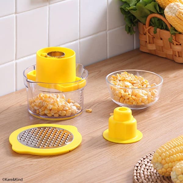 4-in-1 Corn on the Cob Stripper, Corn Peeler for Corn on the Cob, Corn Stripper for Corn on the Cob, Corn on the Cob Holder Bowl, Peeler for the Kitchen