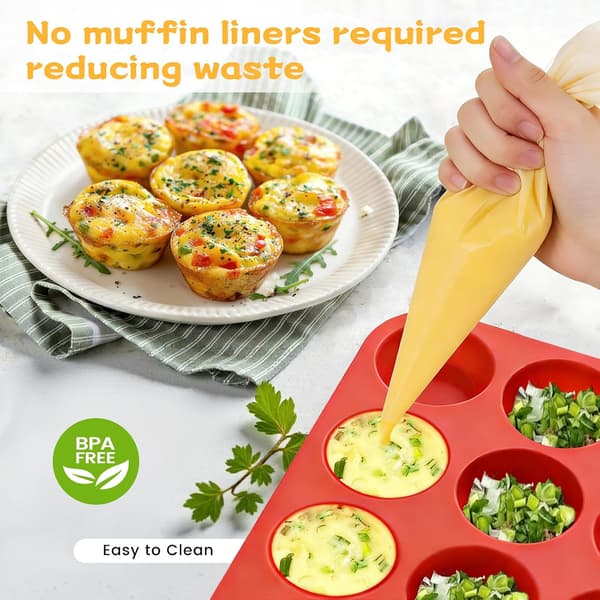 12-kopps silikonmuffinsform for baking av cupcakes - Non-stick silikonform