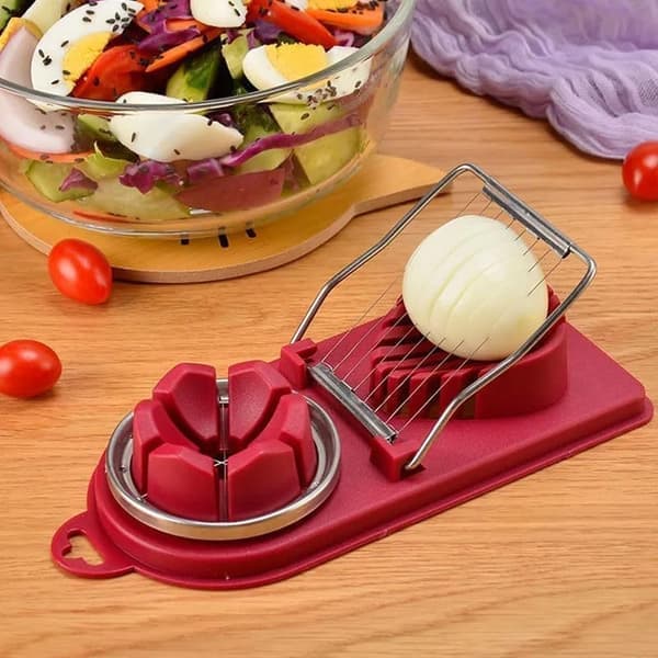 Egg Slicer for Hard Boiled Eggs, Heavy Duty, Fruit and Vegetable Slicer, Egg Peeler, Egg Slicer, Boiled Egg Peeler, 2 Slicing Modes, Egg Chopper