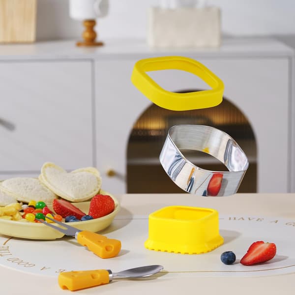 Rustfritt smørbrødknivsett, rustfritt stål, 4 deler, 4 former