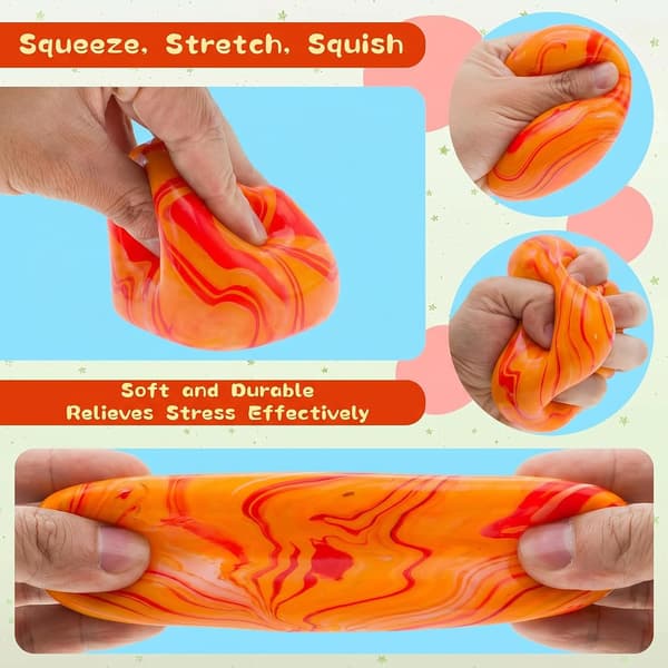 Fingerleksaker, mjuka och bekväma avslappningsleksaker, sensoriska leksaker för barn (orange)