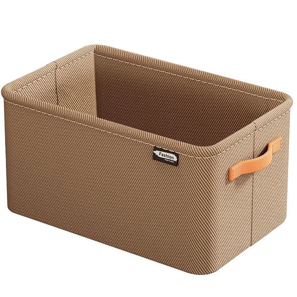 Klädförvaringskorg - Khaki (Stålring) - Extra Stor [48*28*25CM]