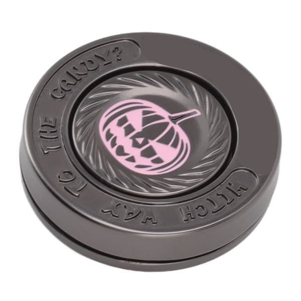 Ond gresskarformet fidget spinner-leke, rund, lett, stressreduserende EDC skrivebordsleke, egnet for kontorbruk.
