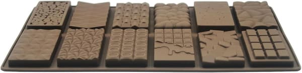 Chokoladebarforme sæt med 2, non-stick fødevaregodkendt silikoneform til Dubai chokoladebar pistacie, slik, snacks