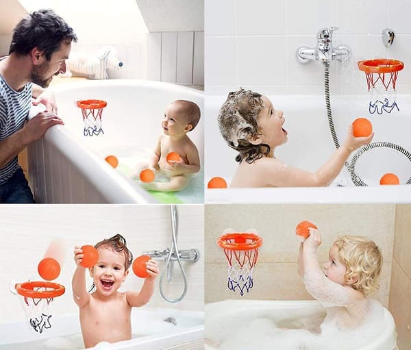 Badleksaker basketkorgar