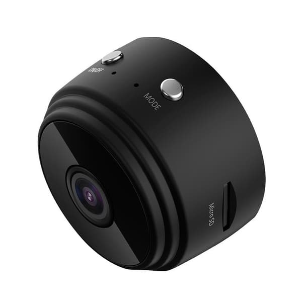 Mini Trådlös Kamera, HD Trådlös Säkerhetskamera med WiFi, Lång Batteritid, Dold Mikrofon Actionkamera (Snap-On)