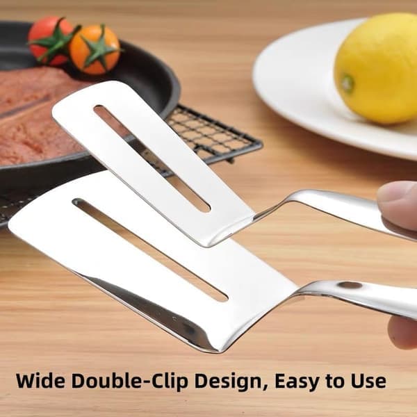 Generisk tomme rustfritt stål spateltang for matlaging, grill, brød, biff, grillmat
