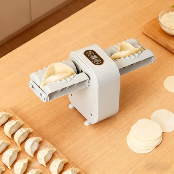 Automatisk Elektrisk Dumplingmaskine - Genopladelig, 2 Tilstande, Multi-Tilbehør til Dumplings, Tærter & Bagværk