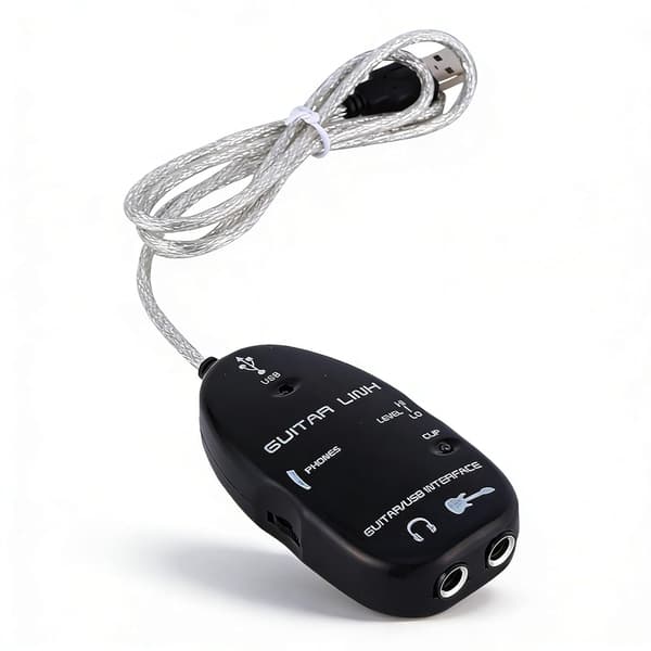 USB-kitarakaapeli kitarasta USB-liitäntäkaapeliin, linkkiääni PC-tallennussovittimelle