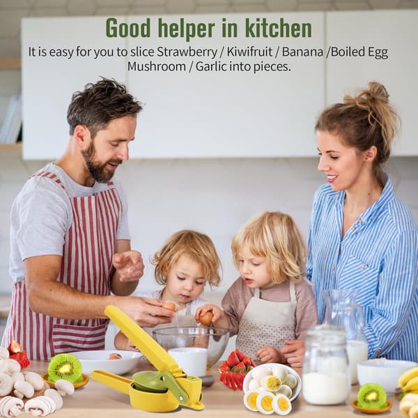 Frukt- og grønnsakskutter, jordbærskjærer i rustfritt stål, banan- og kiwikutter, sopp- og eggkutter, multifunksjonell matkutter for ferske fat
