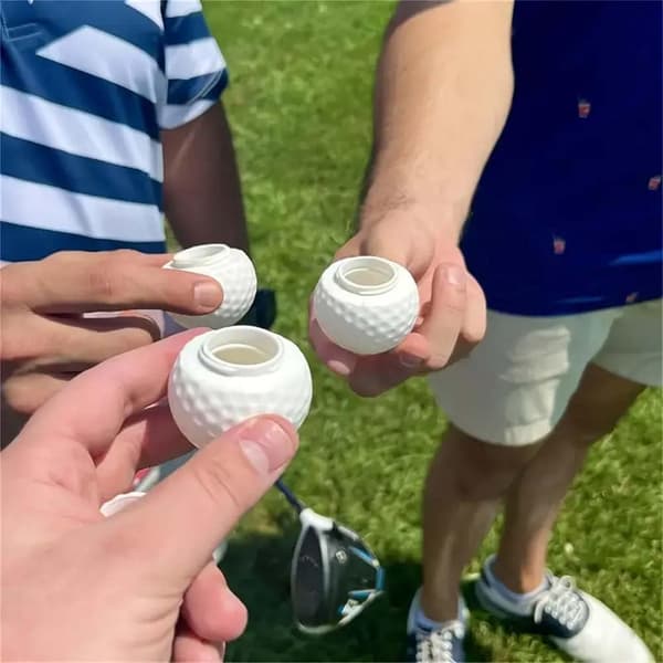 3-pack minigolfbollformade shotglas, nyhetsshotglas, perfekt present för golfentusiaster