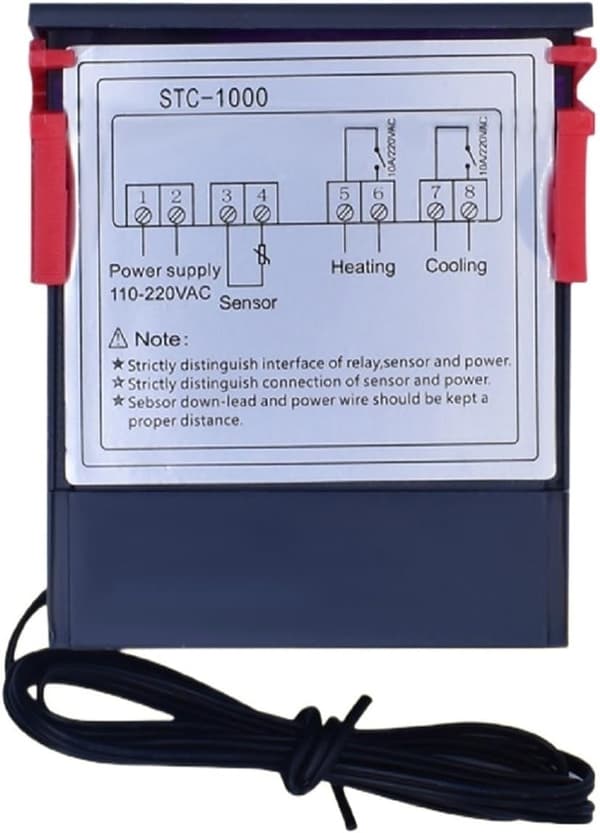 Digital termostatkontroller STC-1000 STC-3000 for akvarium inkubator sjømatkjøler oppvarming kjøleenhet (STC-3000-12V)