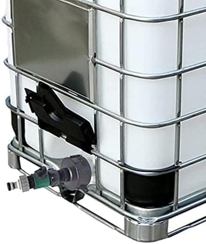 S60x6 IBC Vattentank 1000l Ton Hink Brytaranslutning Trädgårdsslangkoppling