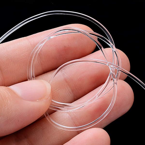 Krystalltråd elastisk snor - 100 m elastisk perlesnor for armbånd, elastisk perlesnor, passer lett gjennom perlesmykker 0,8 mm
