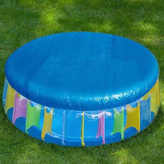Runt poolskydd, runt skydd för barnpooler, dammtätt skydd med dragsko för utomhusbruk