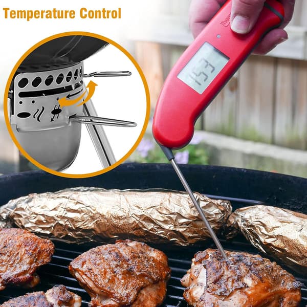 22,5-tommer grill One-Touch rengøringssystem-sæt, passende erstatning Weber 7444 grilldele