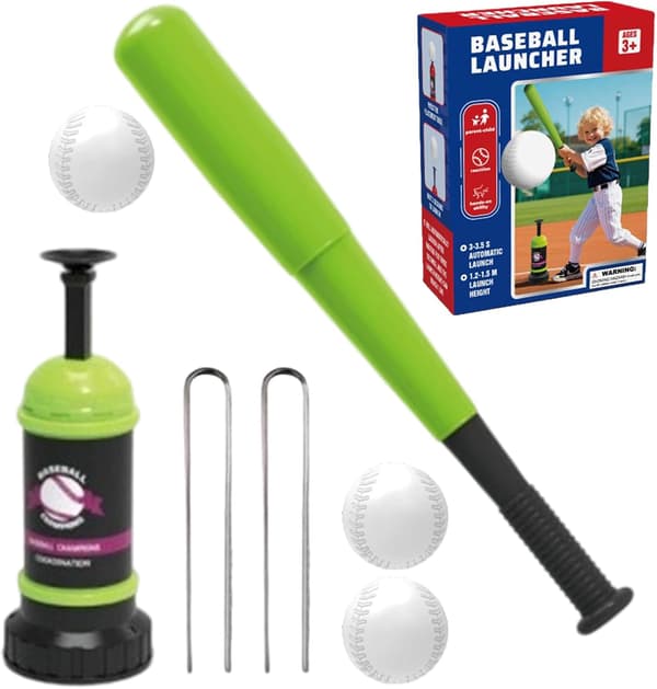 Universal Kids Baseball Batting Tee Set – Bærbart træningsstativ, højdejusterbart, baghave-spiltræner til ungdomssport