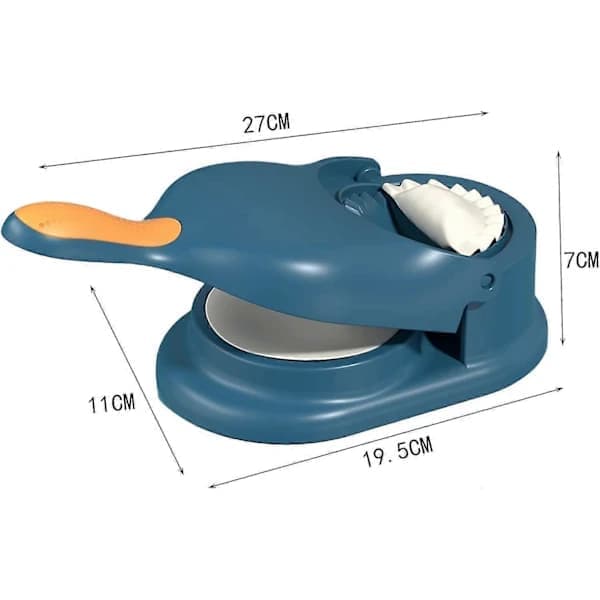 （pow yeah！）2-i-1 Dumpling Maker, Verktøy for å lage dumplings, Dumplingform, Dumplingskinnmaker Dumplingformer Blå