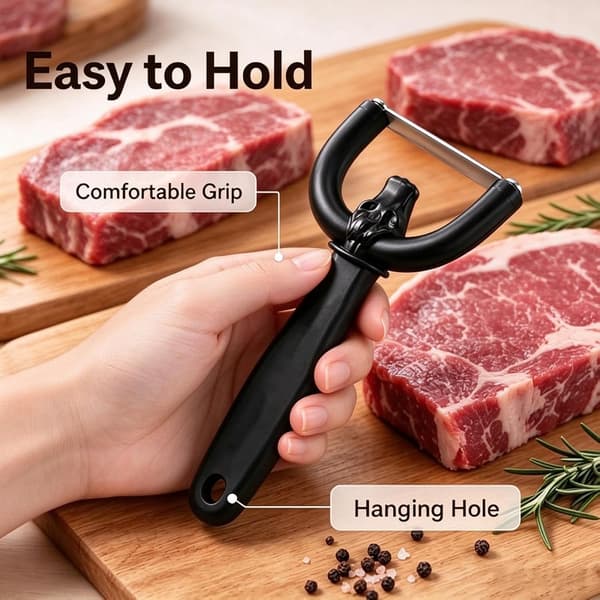 Handhållen fettrimmer för nötkött och fläsk, bärbart köksverktyg för kött, halkfritt för biff, bringa, lamm och bacon, ingen ström behövs