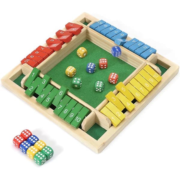 Träspel \"Stäng lådan\" - ett klassiskt tärningsspel