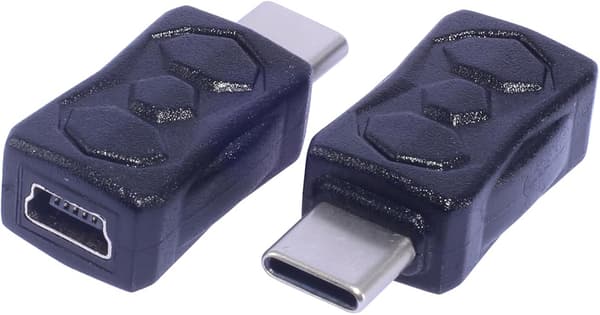 Universal Mini USB - Typ C-adapter hona till hane-omvandlare för surfplattor och telefoner, stöder 480 Mbps dataöverföring