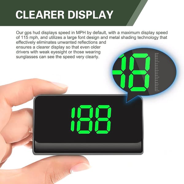Bil Head-Up Display, Universal High Definition Forrude Speedometer Projektor, Bil HUD Digital Speedometer, til de fleste biler, lastbiler, SUV'er