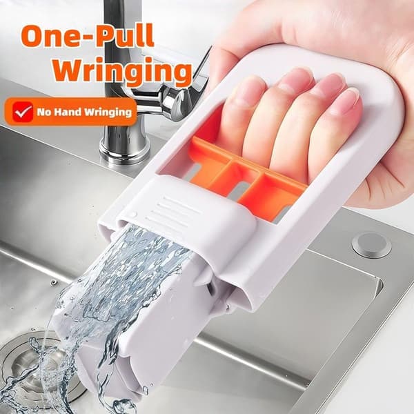 2026 New Mini Foldable Desktop Mop, Mini Mops for Small Spaces with Self-Squeezing Handle - Portable Small Mops for Bathroom & Kitchen Counters