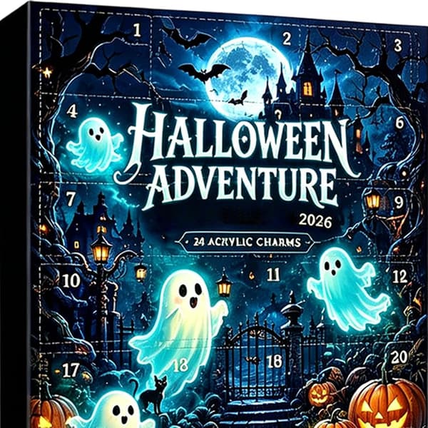 2026 Halloween Nedtællingskalender – 24 Dage Søde 2D Spøgelser, Fest Hjemmeindretning til Børn og Voksne