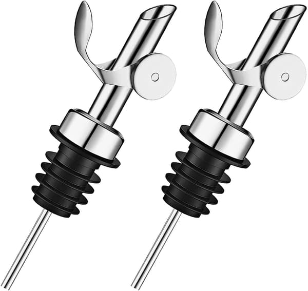 2-pack spritpip, automatisk flip-olivoljedispenserpip, hällpip för spritflaskor, olivoljepip, flaskhällare