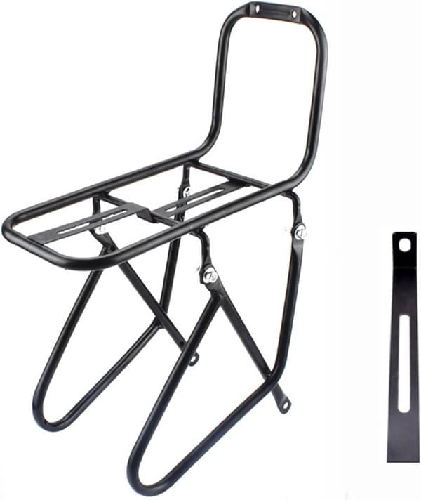 Cykelbagagebærer til front, 15 kg kapacitet, Mountain Cargo Rack, Stål, Sort