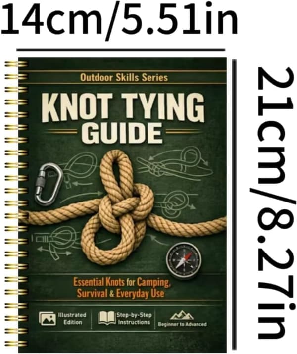 Knot Tying Guide - Rope Knot Manual, Illustrated Edition with Step-by-Step Instructions, Beginner-Friendly