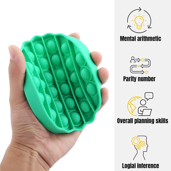 5-pack bubbel sensoriska stressavlastningsleksaker, press-bubbel stressavlastande sensoriska leksaker, stressavlastande leksaker, silikonklämleksaker, runda