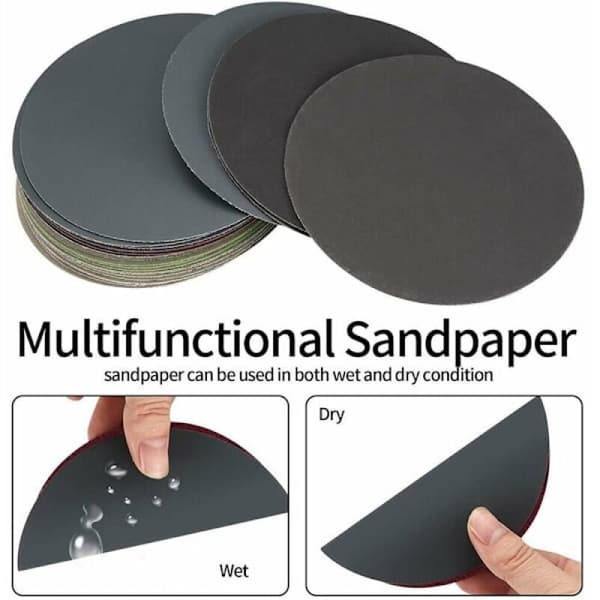 125 mm Sandpapper, Rund, Korn 1000/1500/2000/3000/4000/5000