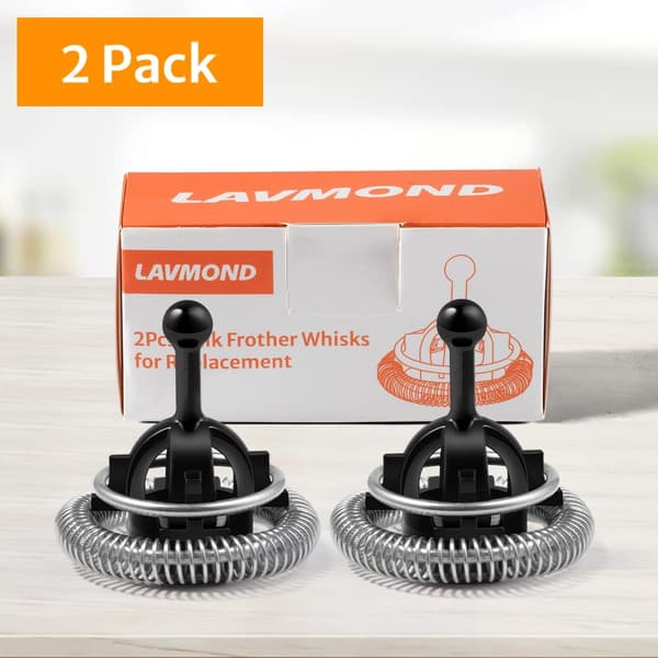 Vispar kompatibla med Nespresso Aeroccino 3/4/Plus mjölkskummare, 2-pack