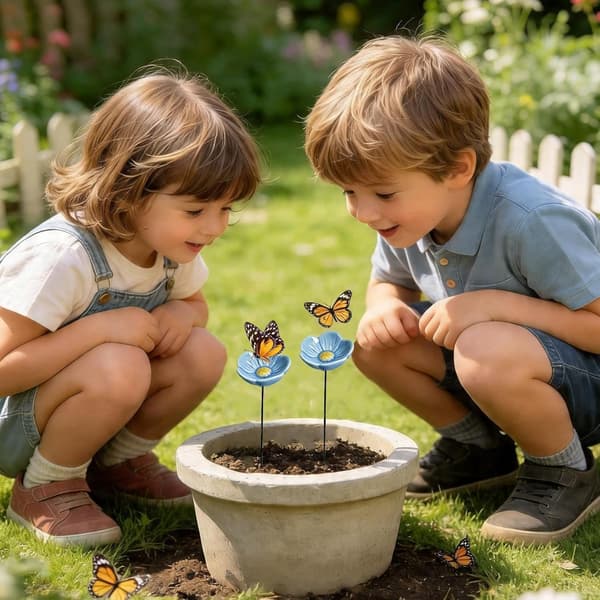2026 Havebi Vandingsstation & Insekt Drikkefoder – Blomsterpæl Skål til Honning, Udendørs Gårdhave Gave
