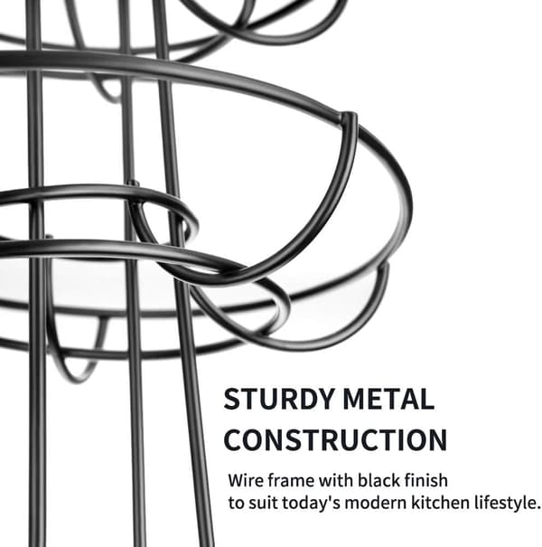 Spiralformad äggförvaring i metall, spiraläggställ
