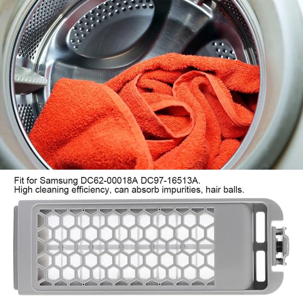 Vaskemaskin vannfilter, vaskemaskin avløpsslange filter erstatning passer til DC62‑00018A DC97‑16513A