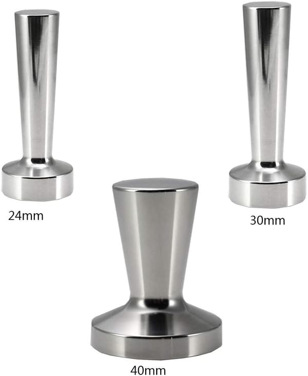 Kaffetamper hammerfylder med rustfri stålformbase, kaffetamper til brug i presser og husholdningsapparater.