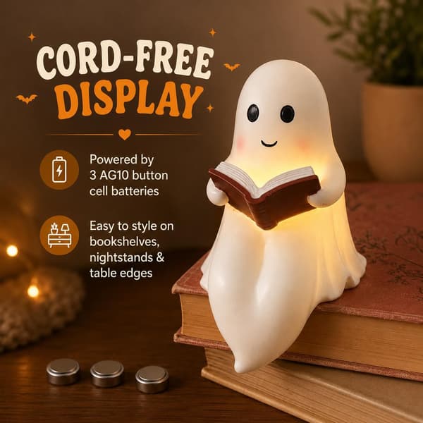 Søt spøkelsesleselys / Halloween nattlys