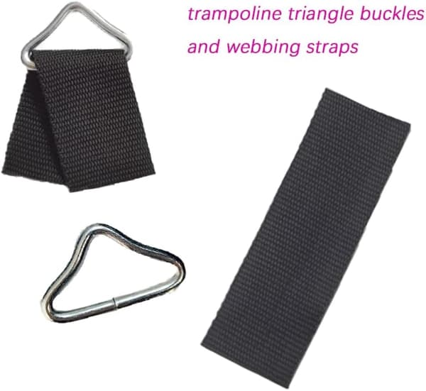 20 sæt trampolin trekantringe, metal trekantringe, V-formede trekantringe og stropper